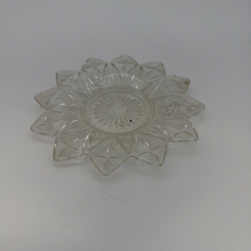 Vintage Federal Glass Clear Petal Bread Butter Plate (LL)